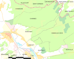 Map commune FR insee code 88163